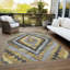 Tapis intérieur / extérieur doré lavable à la machine Xhevrie-701038390