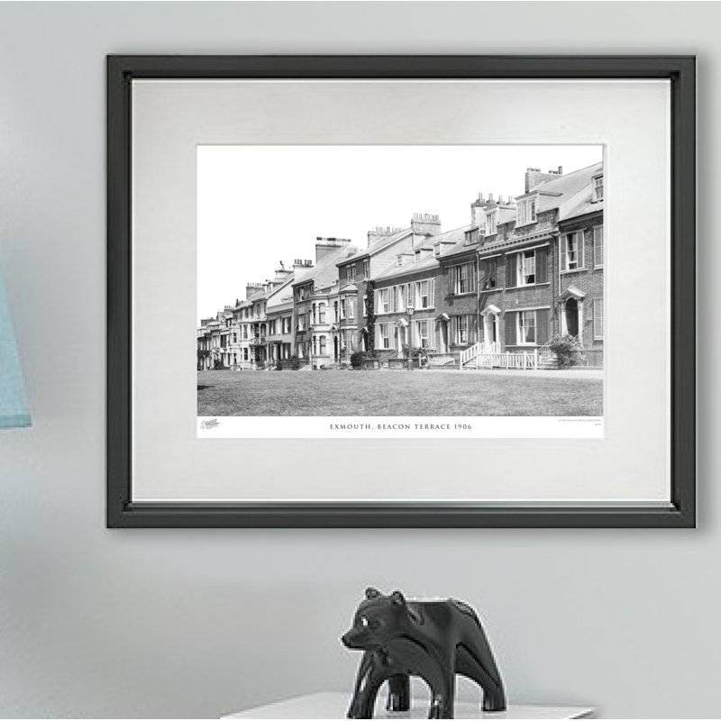 Exmouth, Beacon Terrace 1906 1 Piece Single Picture Frame Wall Art, 45cm H x 60cm W x 2.3cm D