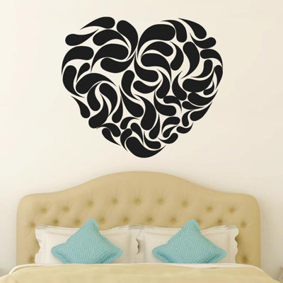 Heart Shape Abstract Wall Sticker