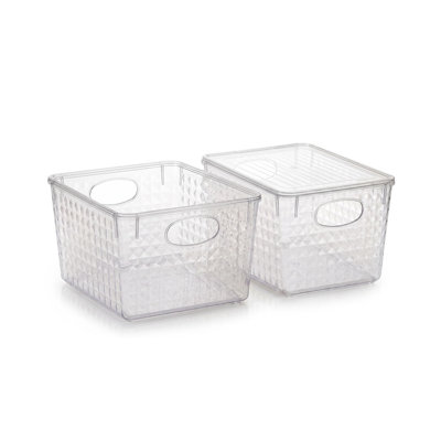 Medium Diamond Tote with Lid, Pack of 2