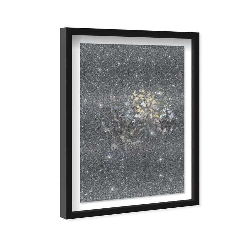 Midnight Flowers Print by Oliver Gal, 11.5"H x 16.5"W, Black Shadowbox