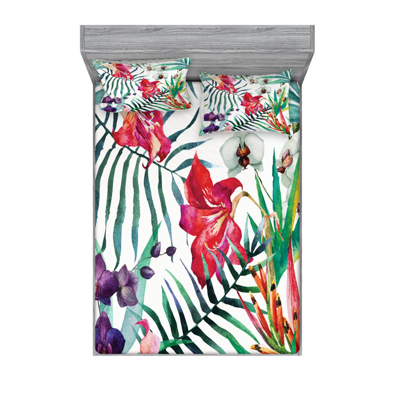 Microfiber Sheet Set, Queen Sheet Set with Fitted Sheet