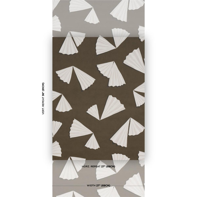 Schumacher X Backdrop Antoinette Wallpaper, Brown