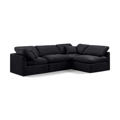 Itala Velvet L-Shaped Sectional Reversible