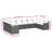Vidaxl Garden Sofa Set Black, Cream White