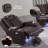 Tiertza  Leather Power Recliner Chair With Hidden Storage, LED Light, Cup Holder-1241038277