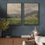 Rustic Countryside "Majestic Mountain Fields Nature Landscape, reproduction d'art sur toile encadrée 2 pièces-98374052-98374055