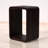 Modern Solid Wood End Table with Open Cube Storage, Walnut Finish-680788202