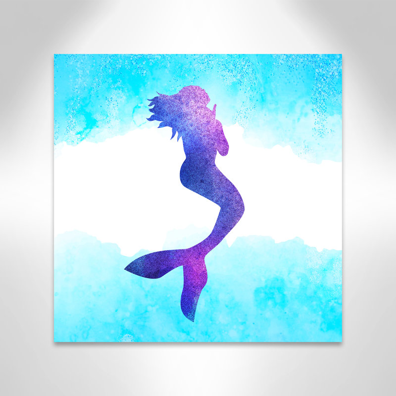 Toujours être un sirène 1, H 24 po x l 24 po x P 1,5 po, Toile