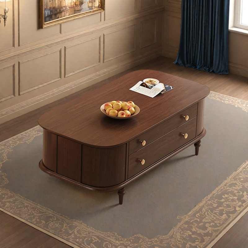 Table basse American Minimalist Style, Marron foncé