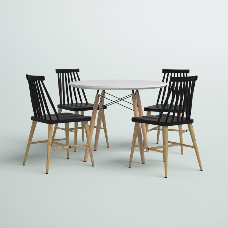 Ensemble repas pour 4 personnes Balmorhea, Noir