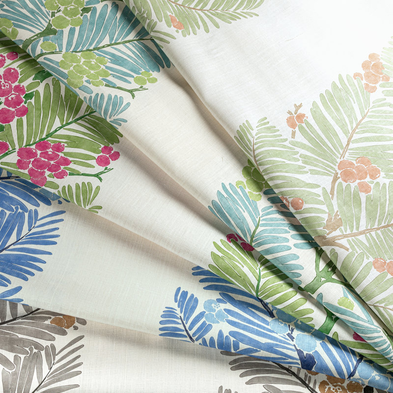 Majorelle Palmar Linen Performance Fabric, Spring