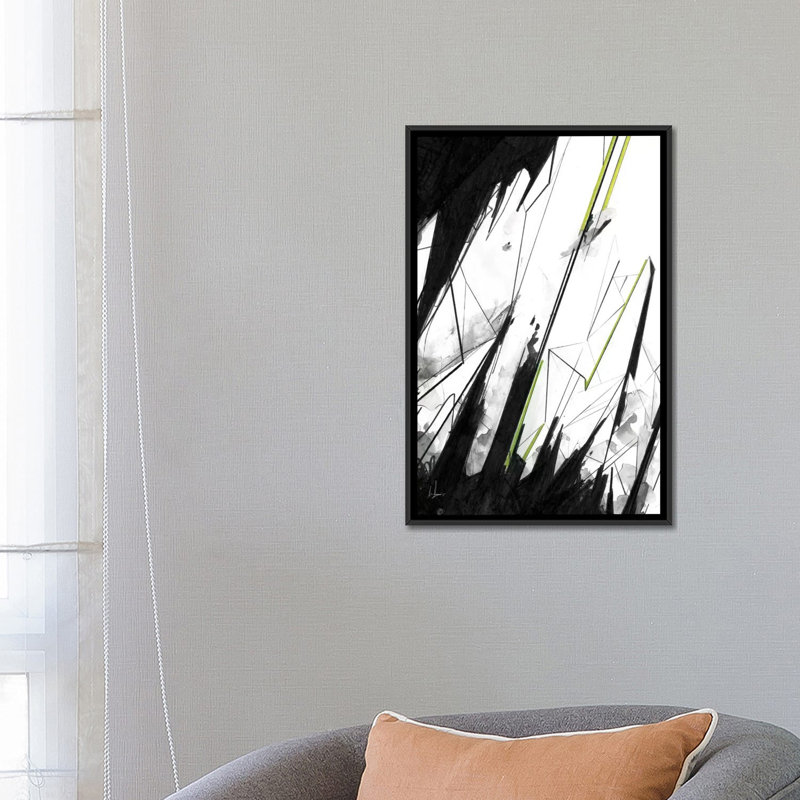 « 102 », reproduction d’art sur toile tendue, H 26 po x l 18 po x P 1,5 po, Toile avec cadre noir, Pas de tapis