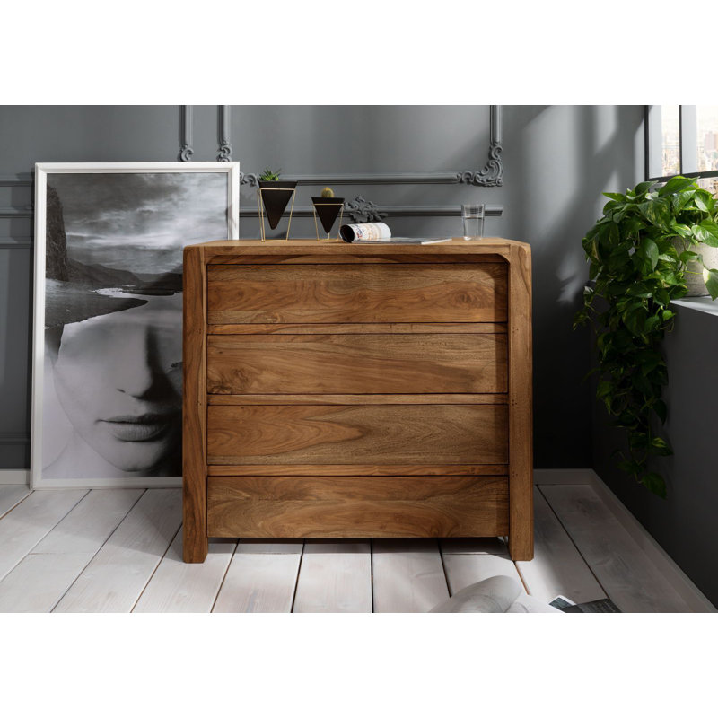 Bueno 96cm W 4 - Drawer Chest of Drawers, Light Brown