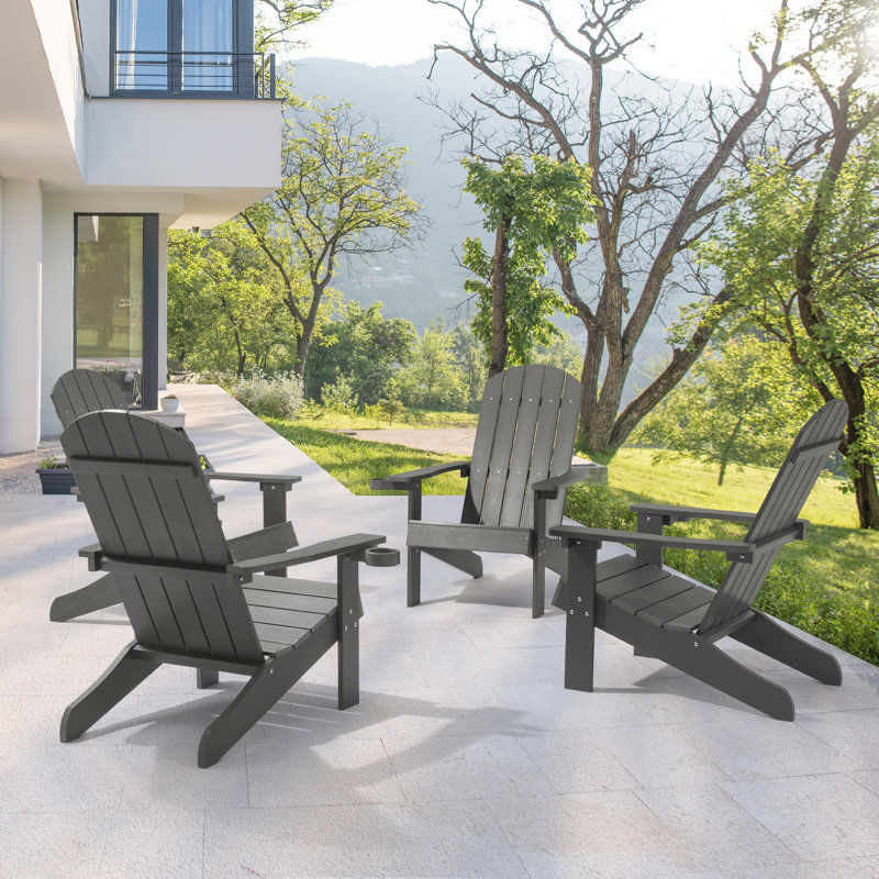 Kona Outdoor Adirondack Chair, Charcoal Gray