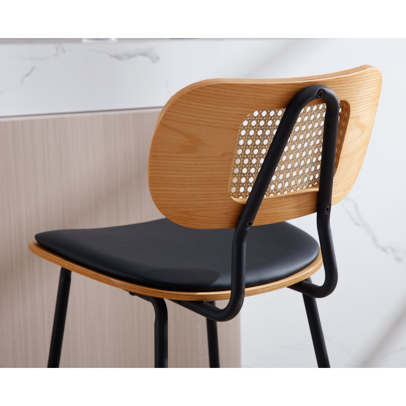 Parthenia Counter Stool, Black / Black