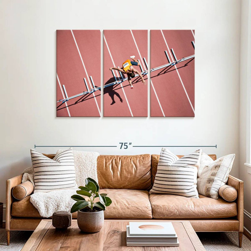 Sireci Jumping On Hurdle, 36" H x 57" W