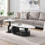 Ensemble de 2 tables de bout gigognes pour salon, ovale et ronde Nesting-1954299779
