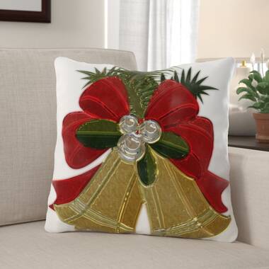 Quan Christmas Poinsettia Design Throw Pillow The Holiday Aisle