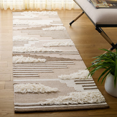 Kenya 80% laine tissée à la main à 80%; Tapis géométrique 20% coton