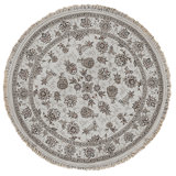 High-Quality Hand-Knotted Ivory Area Rug