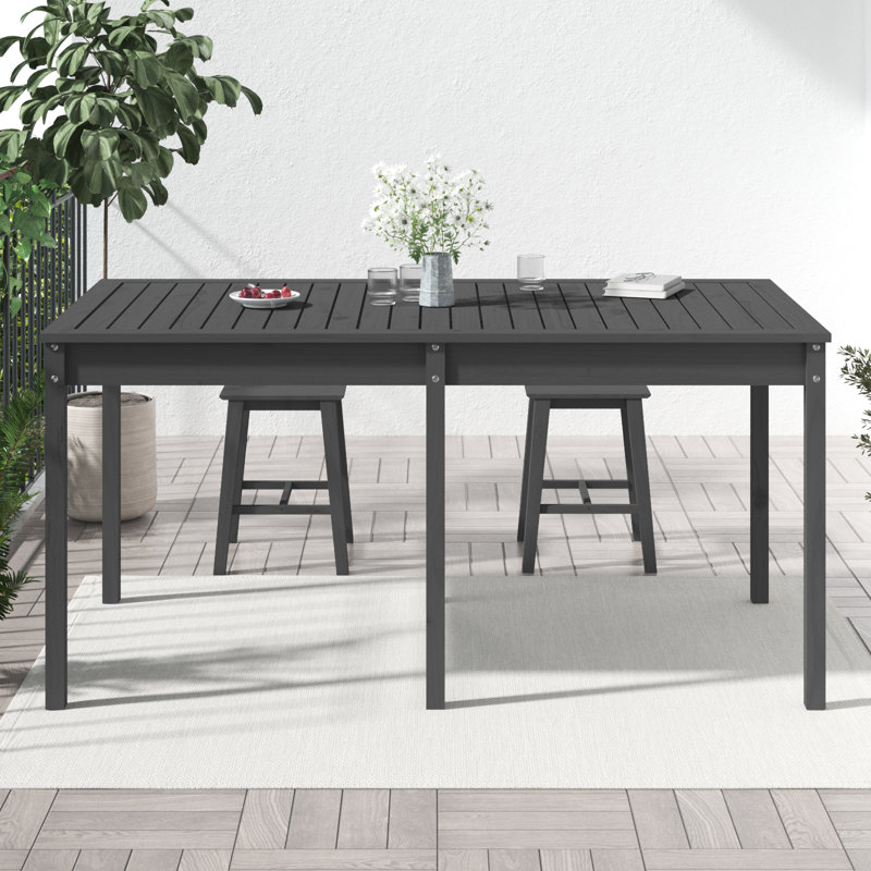 Lotti Rectangular Outdoor Dining Table , 159.5cm cm W 82.5cm cm D, Grey