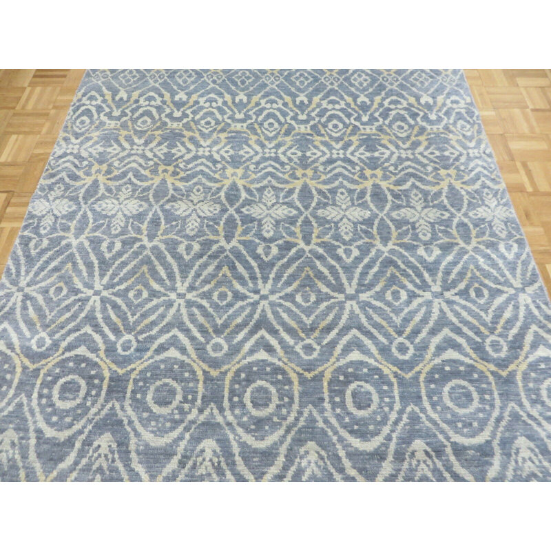Tapis oriental gris transitionnel noué à la main 5 pi 6 po x 8 pi C346F205C716463C8C572A99B102CA5D