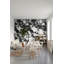 Décoration murale amovible en marbre noir et blanc