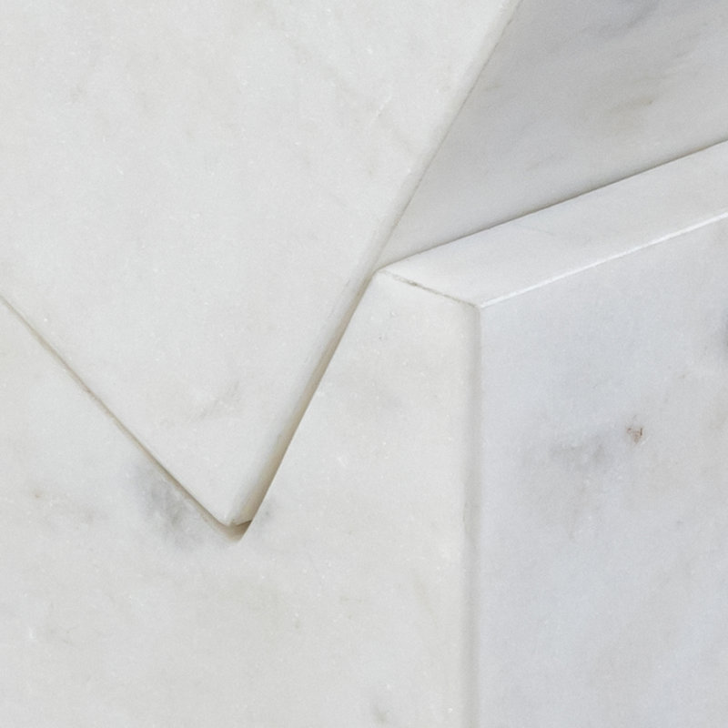 Quadruple marbre Figurines abstraites et sculptures, Blanc