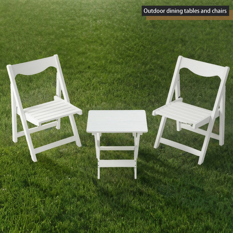 Ensemble de table de bar pliable, Blanc