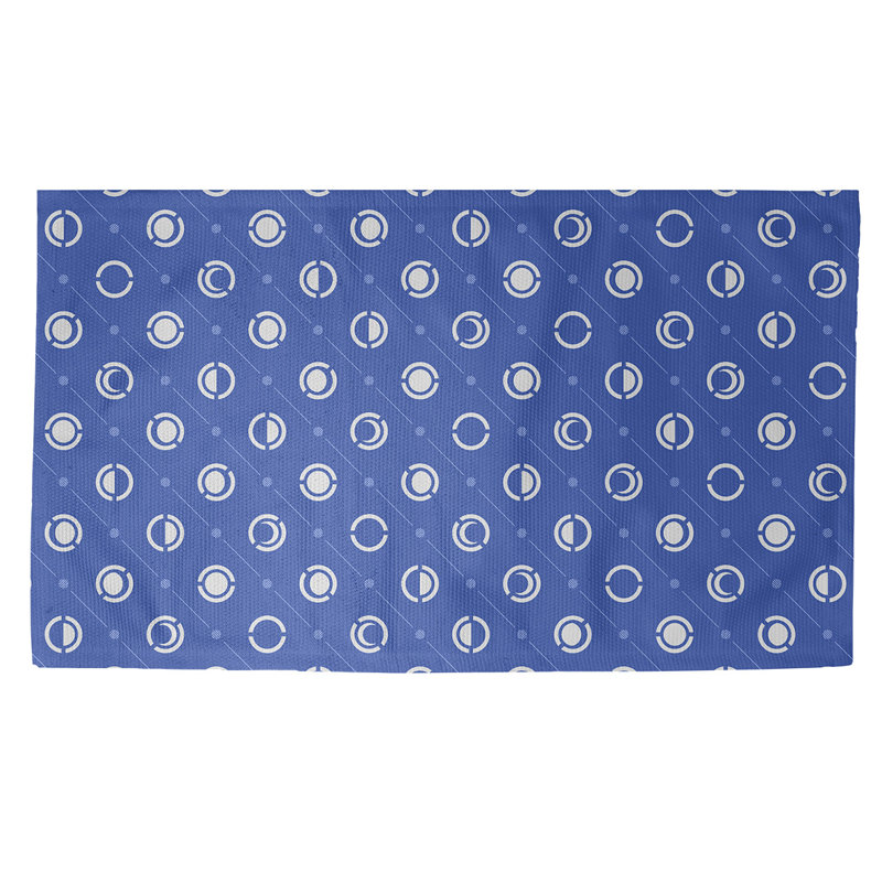 Tapis décoratif bleu foncé Moon phases, Rectangle 2 pi x 3 pi