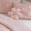 Ensemble d'édredon 4 pièces en chenille capitonnée réversible à motif floral / grand avec coussin décoratif rose, 4 pièces