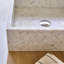 Tikamoon Made 40mm L x 40mm W Natural Premium Terrazzo Square Sink-124355775