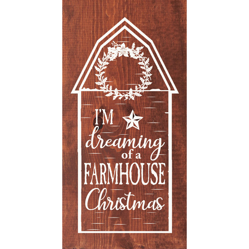I'm Dreaming Of A Farmhouse Christmas, Châtaignier / blanc
