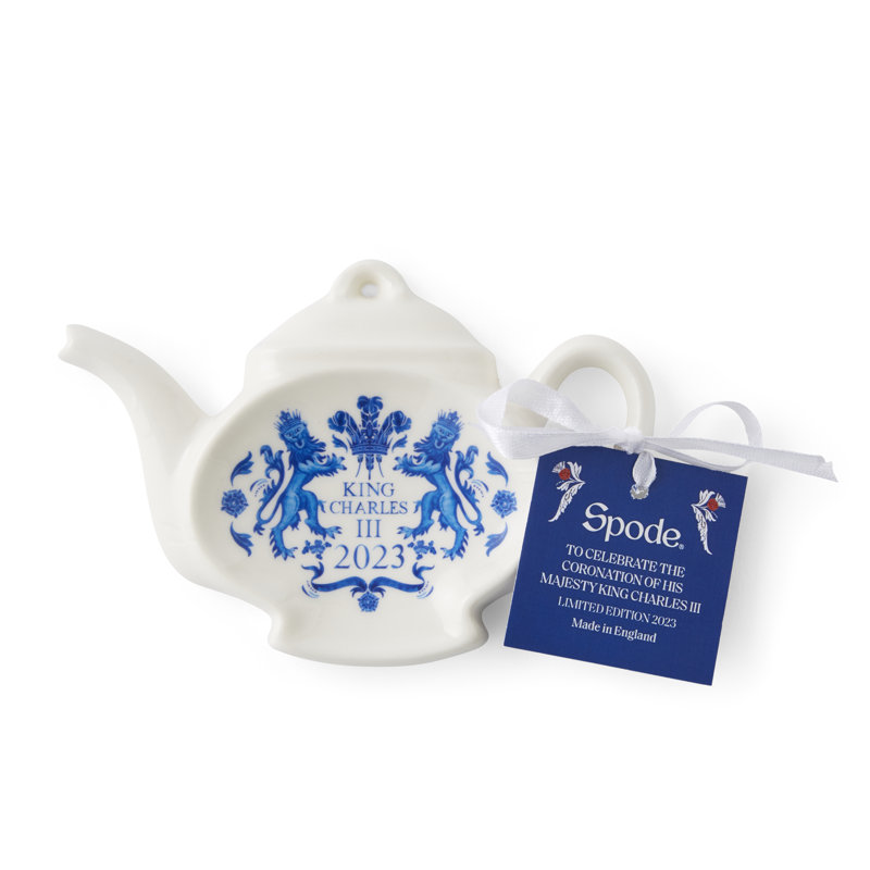 Spode Kings Coronation Charles III Single Ceramic Tea Bag Tidy Rest