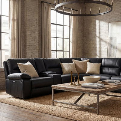 Aylinne Upholstered Power Reclining L-Shaped Sectional Right Hand Facing