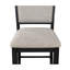 2 sièges de hauteur de comptoir de style 2 pièces - rembourrés gris, cadres noirs, repose-pieds, fabrication en bois pour la paire de chaises de décoration de salle à manger (2 pièces) et-2051265532