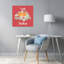 «Sweet Sleeping Fox Holidays Peaceful Serene Abstract Abstract Nature Winter», reproduction d'art murale-527901185