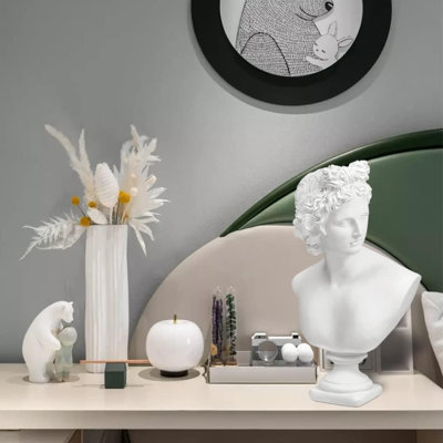 12.6In Greek Statue Of Apollo, Classic Roman Bust Greek Mythology Sculpture For Home Decor