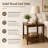 2-Tier Square Solid Wood End Table with Storage Shelf