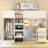 Modern Loft Bed With Wardrobe And Desk, Sturdy Construction And Space-Saving Design-123857024