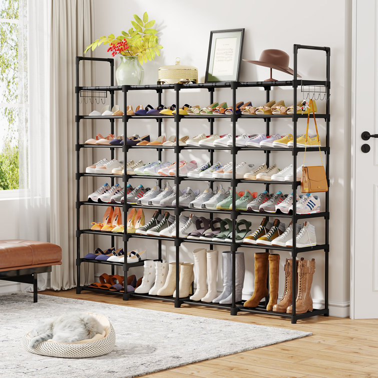 10 Tiers Shoe Rack, Large Capacity Shoe Organizer, Shoe Shelf for 50 Pair, Large Shoe Rack, Extra Large Shoe Shelf, Black