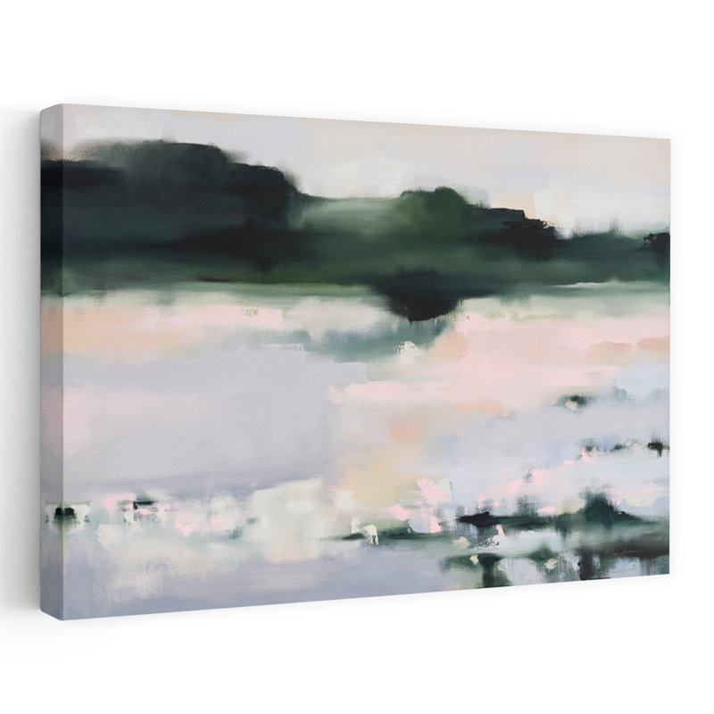 Primevère, paysage abstrait contemporain, art naturel, H 24 po x l 16 po