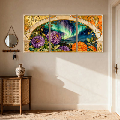 Northern Lights, ensemble de 3 impressions murales sur toile