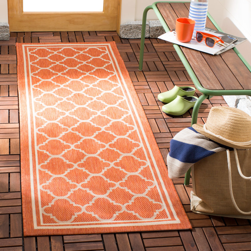 Herefordshire Performance Geometric Indoor/Outdoor Area Rug, Runner 2'3" x 8'