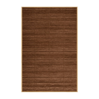 Tapis brun uni lavable à la machine