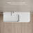 MonBlari 31.5" X 18" Rectangle Solid Surface Matte White Wall Mount Sink Fluted Bathroom Sink-126478996