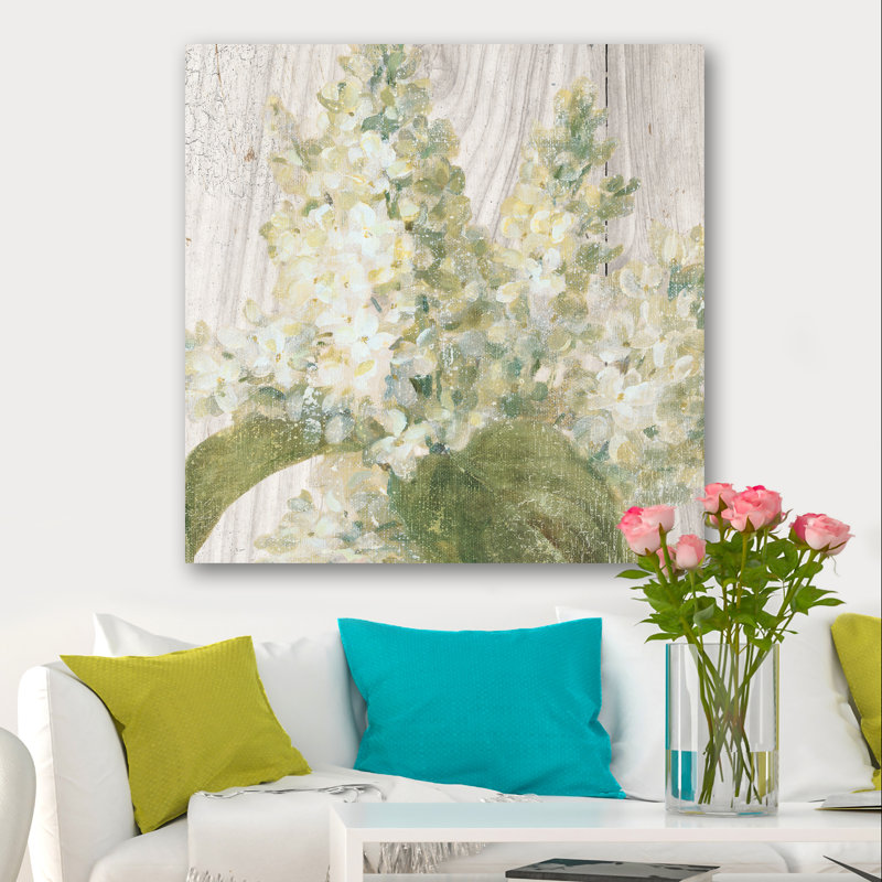 « goauche green fleur ii », reproduction d’art sur toile, H 46 po x l 46 po x p 1,5 po