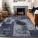 Machine Washable Indoor/Outdoor Chantille ACN1114 Navy Rug