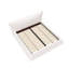 Très grand lit plateforme tapissier avec tête de lit en velours de forme spéciale, structure en métal et bois, beige / blanc